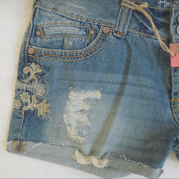 🌸SOLD🌸 Amethyst Jean Short Shorts - Picture 2 of 4